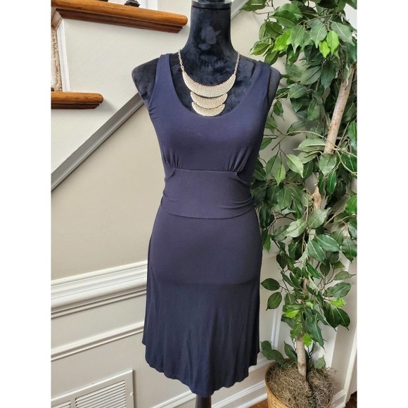 Pip & Vine Women's Blue Rayon Scoop Neck Sleeveless Knee Length Dress Size Small - Picture 11 of 11